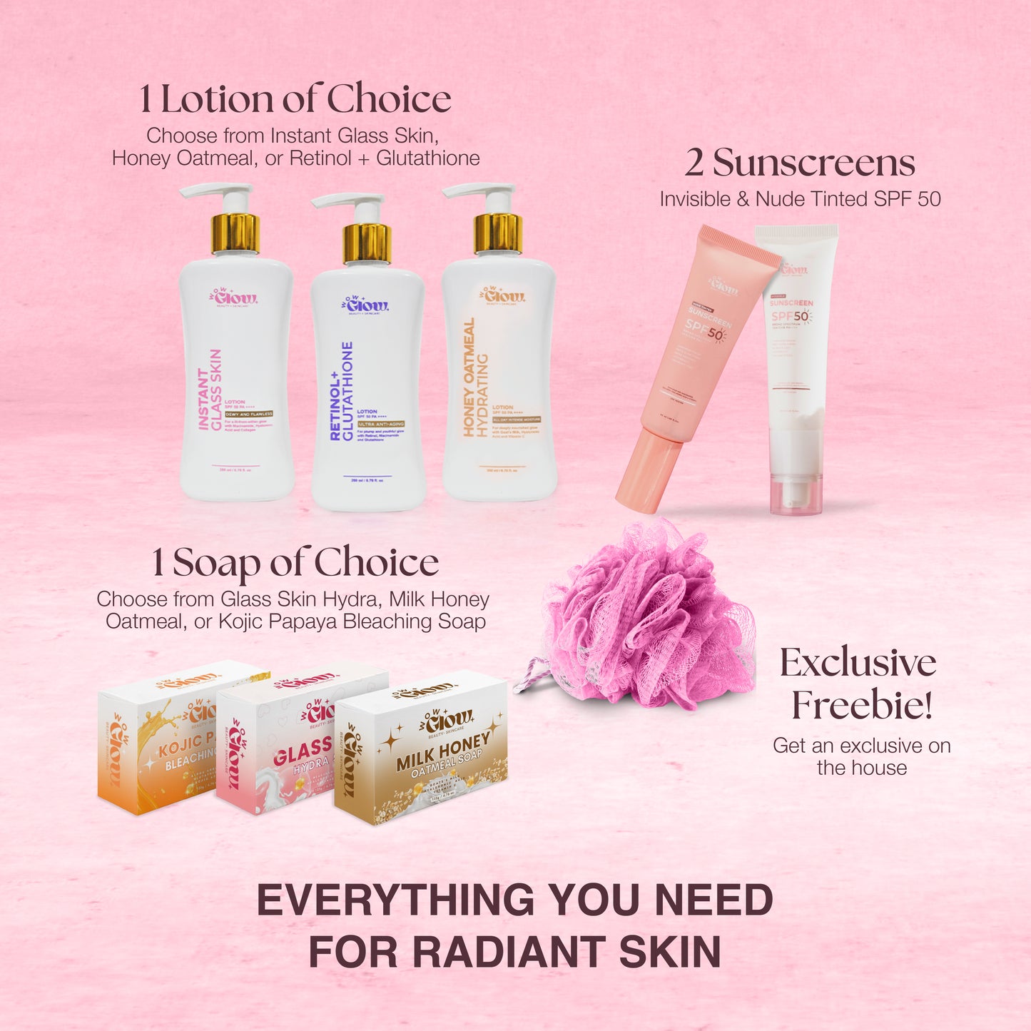 Wow Glow Ready-to-Gift SKINCARE Set (With Freebie)