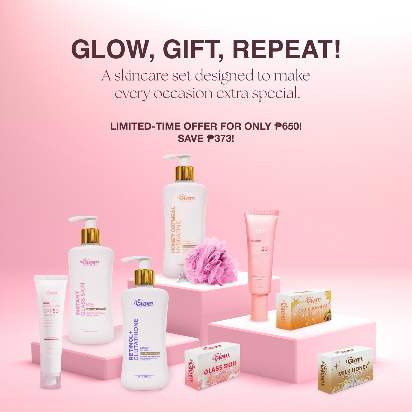 Wow Glow Ready-to-Gift SKINCARE Set (With Freebie)